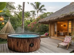 Spa Hinchable Bali | 180 cm de Diámetro Coco Spa | 1100 Litros | Motor de 2240 W | Hasta 6 Personas