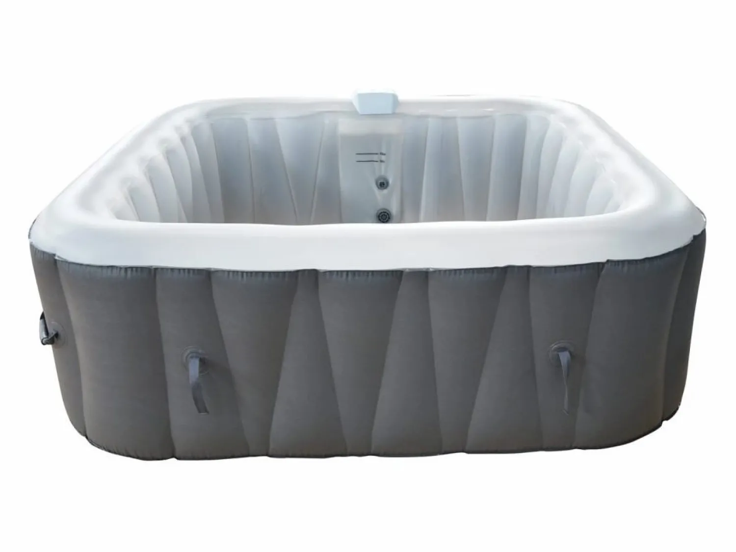 Discount Spa hinchable cuadrado de 4 plazas - Sunspa - Diadema LED incluida - Dimensiones : 155 x 155 cm Negro
