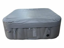 Discount Spa hinchable cuadrado de 4 plazas - Sunspa - Diadema LED incluida - Dimensiones : 155 x 155 cm Negro