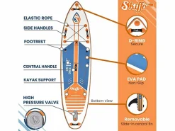 Hot Stand Up Paddle Hinchable Sun Cruise 11'2 340x84x15cm (11'2 "x33 "x6") - Dropstitch Doble Capa Fundida Pack Completo Deportes Náuticos