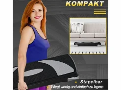 Stepper aeróbico regulable en altura 10/15/20 cm, plástico robusto, , antideslizante (80x31x20 cm)