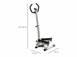 Discount Stepper de fitness con asa, pantalla LCD, resistencia hidráulica, ABS negro (55 x 53 x 128 cm) Cinta De Correr