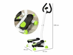Discount Stepper de fitness con pantalla LCD y asas, para entrenar en casa, de acero y ABS, verde (55 x 44 x 108 cm) Cinta De Correr