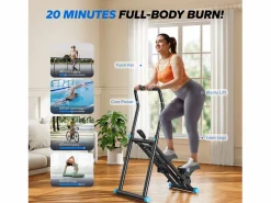 Online MERACH Stepper vertical , LCD, 3 niveles de resistencia ajustables, altura ajustable, plegable, estable, para uso doméstico, máx 150 kg, Negro