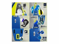 Discount COASTO SUP Paddle Inflable Cruiser 13'1 - 398x78x15cm Dropstitch Doble Capa Fundido Pack Paddle Leash Bomba Bolsa de Transporte - Collection 2021 Azul