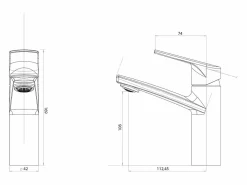 Online Essebagno Sydney grifo mezclador cromado para lavabo Plateado