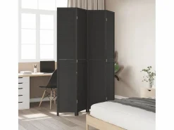 Tabique divisorio de 4 paneles en madera maciza de paulownia negra