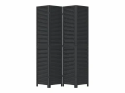 Tabique divisorio de 4 paneles en madera maciza de paulownia negra