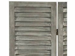 Tabique divisorio de 6 paneles 214x166 cm Madera maciza Gris