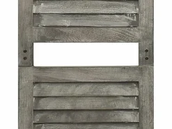 Tabique divisorio de 6 paneles 214x166 cm Madera maciza Gris