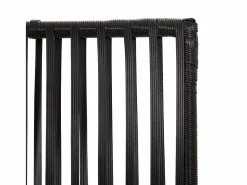 Tabique divisorio de 5 paneles de mimbre de resina negra