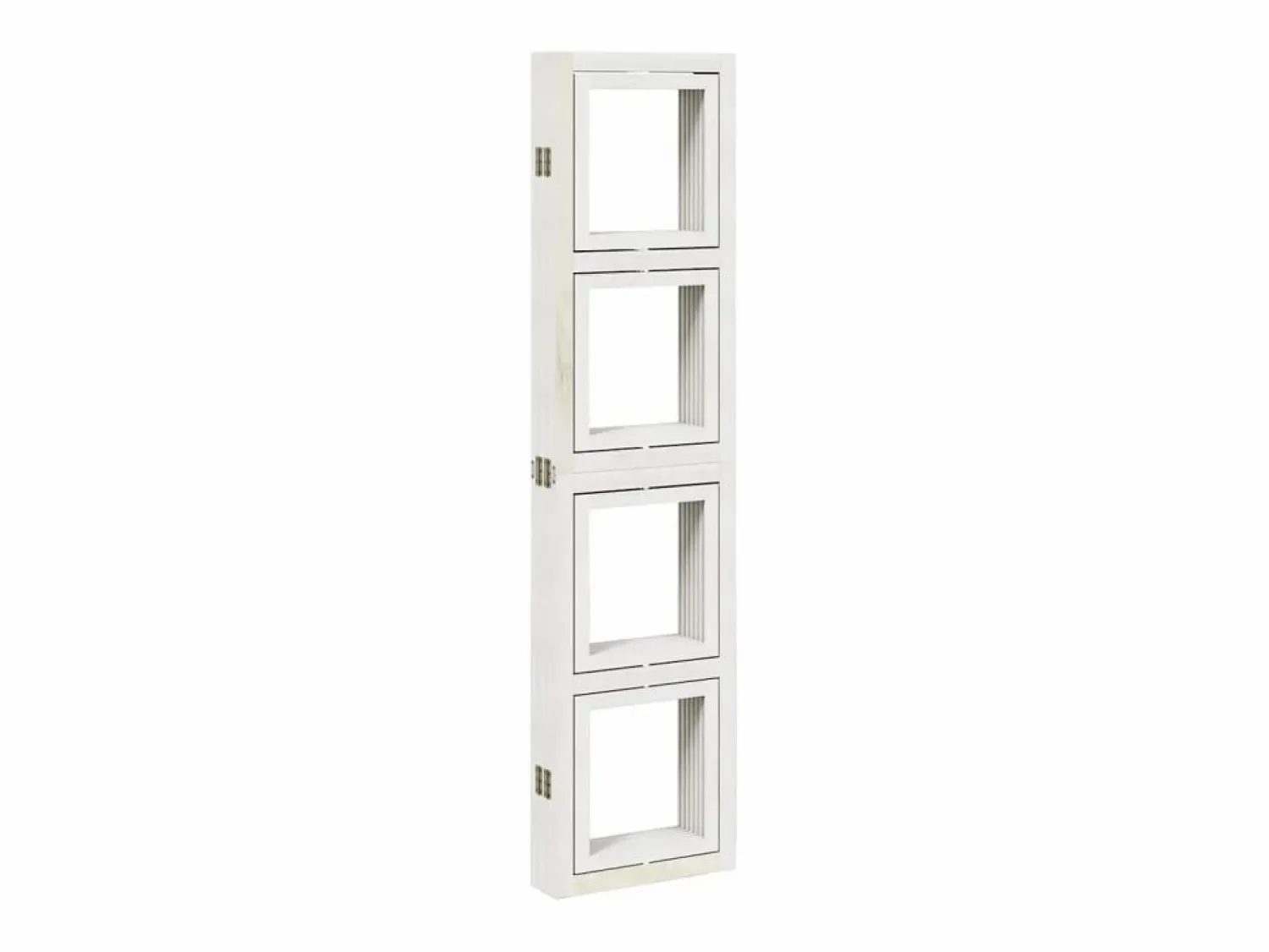 Tabique divisorio de 6 paneles en madera maciza de paulownia blanca