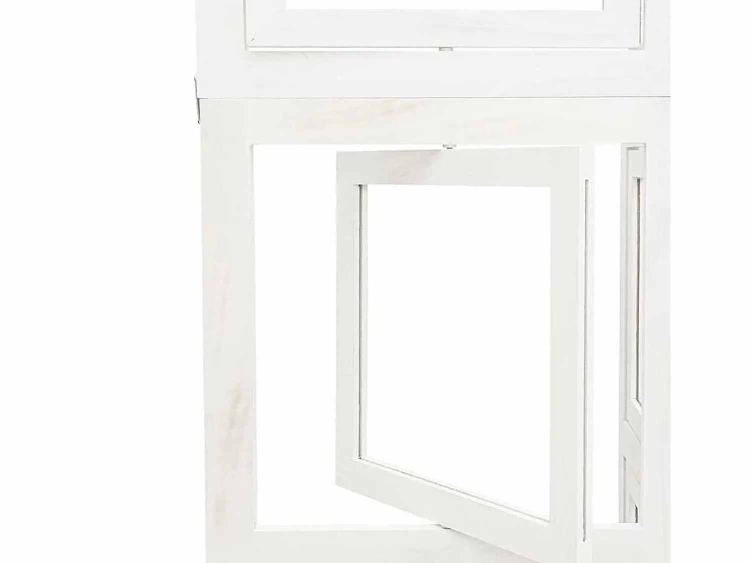Tabique divisorio de 6 paneles en madera maciza de paulownia blanca