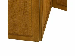 Hot Tabique divisorio de 3 paneles en madera maciza de paulownia marrón Biombo
