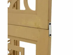 Discount Tabique divisorio de 3 paneles en madera maciza de paulownia marrón Biombo