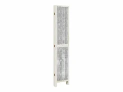Outlet Tabique divisorio de 6 paneles en madera maciza de paulownia blanca Blanco