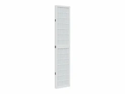 Tabique divisorio de 4 paneles en madera maciza de paulownia blanca