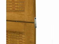 Tabique divisorio de 6 paneles en madera maciza de paulownia marrón
