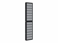 Tabique divisorio de 6 paneles en madera maciza de paulownia negra Negro