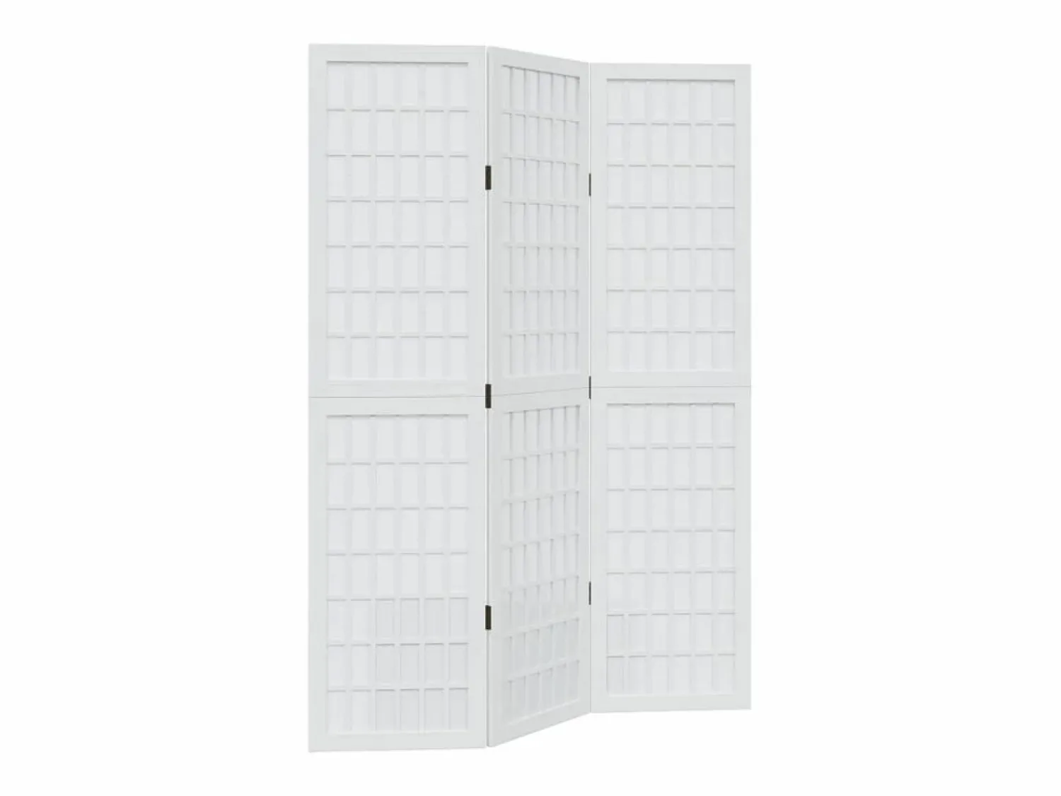Tabique divisorio de 3 paneles en madera maciza de paulownia blanca