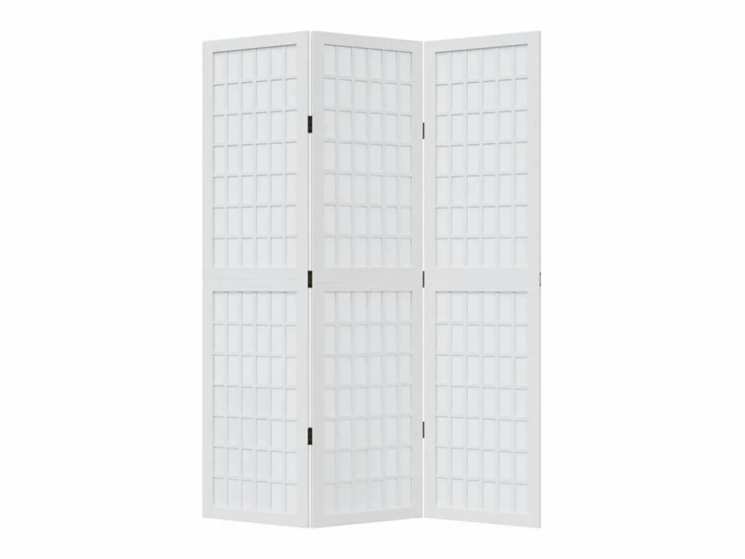 Tabique divisorio de 3 paneles en madera maciza de paulownia blanca
