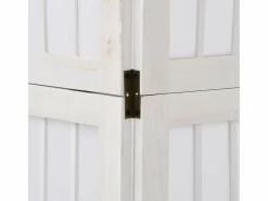 Tabique divisorio de 3 paneles en madera maciza de paulownia blanca