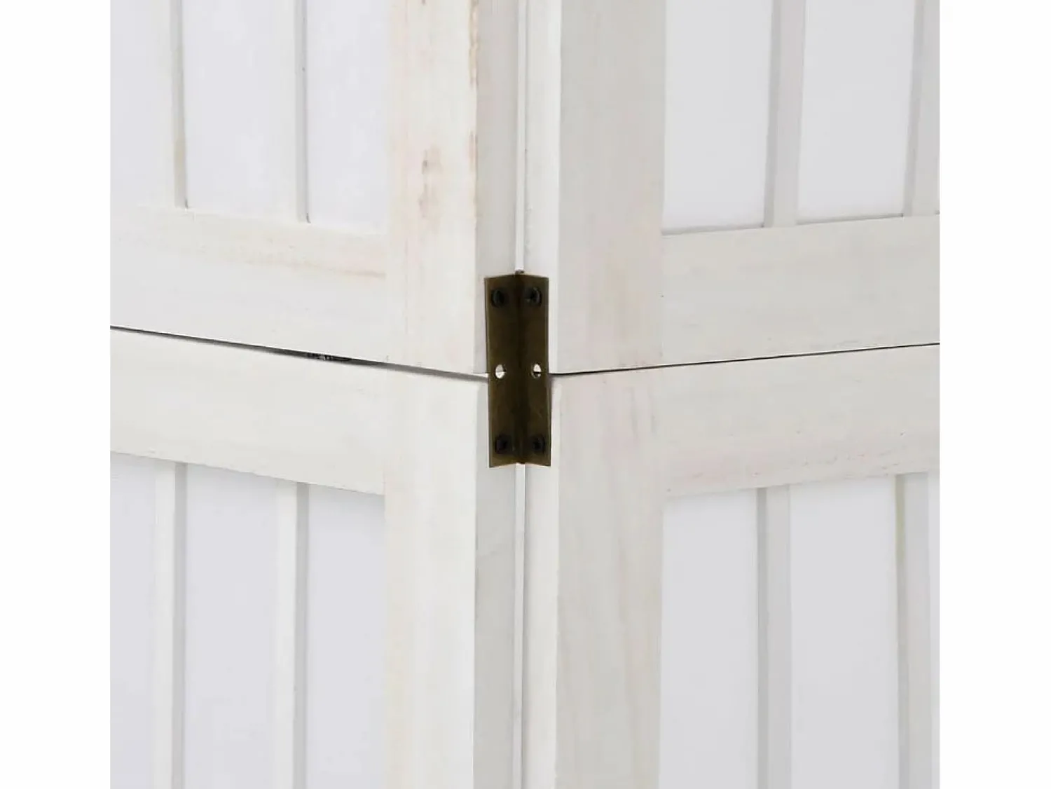 Tabique divisorio de 3 paneles en madera maciza de paulownia blanca