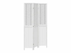 Sale Tabique divisorio de 3 paneles en madera maciza de paulownia blanca Biombo