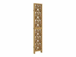 Best Tabique divisorio de 5 paneles en madera maciza de paulownia marrón Biombo