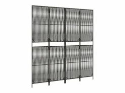 New Tabique divisorio de mimbre de resina de 4 paneles Biombo