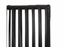 Discount Tabique divisorio de mimbre de resina negra de 4 paneles Biombo