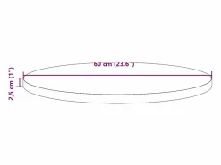 Clearance vidaxl Tablero de mesa redondo madera maciza de pino marrón Ø60x2,5 cm Color natural claro