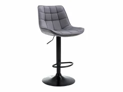 Discount taburete alto ajustable terciopelo metal LIMA II (lote de 2) Muebles De Bar|Taburete Alto