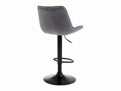 Discount taburete alto ajustable terciopelo metal LIMA II (lote de 2) Muebles De Bar|Taburete Alto