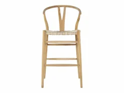 Discount taburete alto de teca y mimbre - Natural - POGIANA Muebles De Bar|Taburete Alto
