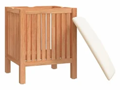 Taburete de baño 40,5x40x52 cm Madera maciza de nogal