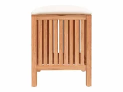 Taburete de baño 40,5x40x52 cm Madera maciza de nogal