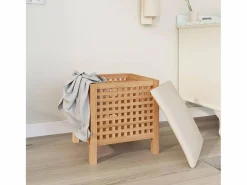 Taburete de baño 48x47,5x52 cm Madera maciza de nogal