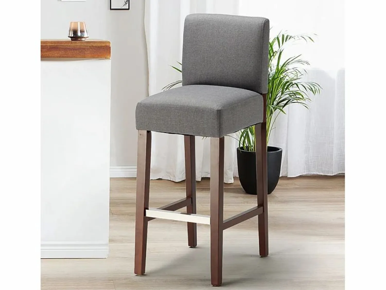 Online Taburete de bar Cocina de madera estilo Henriksdal alto 74 cm Comfort XL - Muebles De Bar|Taburete Alto