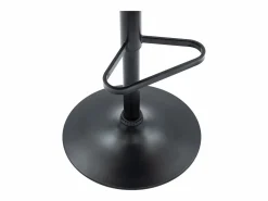 Sale Taburete de bar de terciopelo y metal negro - Altura ajustable - - ELEANA Muebles De Bar|Taburete Alto