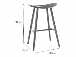Online Miliboo Taburete de bar moderno nogal 72cm DEMORY Marru00f3n