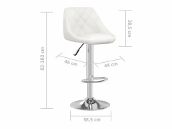 Sale vidaxl Taburete de cocina cuero sintético Blanco