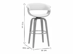 Discount Taburete de cocina de diseño giratorio y madera clara 67 cm OKTAV Muebles De Bar|Taburete Alto