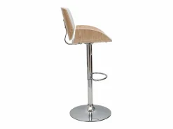 Miliboo Taburete de cocina regulable y madera clara VESPER