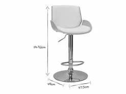Miliboo Taburete de cocina regulable y madera clara VESPER