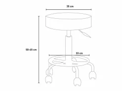 Best Taburete de esteticista ergonómico regulable tapizado giratorio Senzu. - Taburete De Oficina