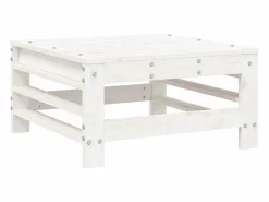 Discount Taburete de jardín con cojín madera maciza de pino Reposapiés