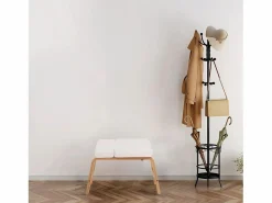 Taburete de madera ajustable multifuncional para hogar y oficina - Cómodo, elegante y ergonómico Reposapiés