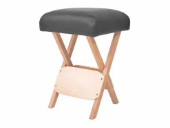Best Taburete de masaje plegable 12 cm grosor y 2 cabezales ES31038 Negro