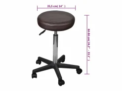 Clicnbuy Taburete de oficina marrón